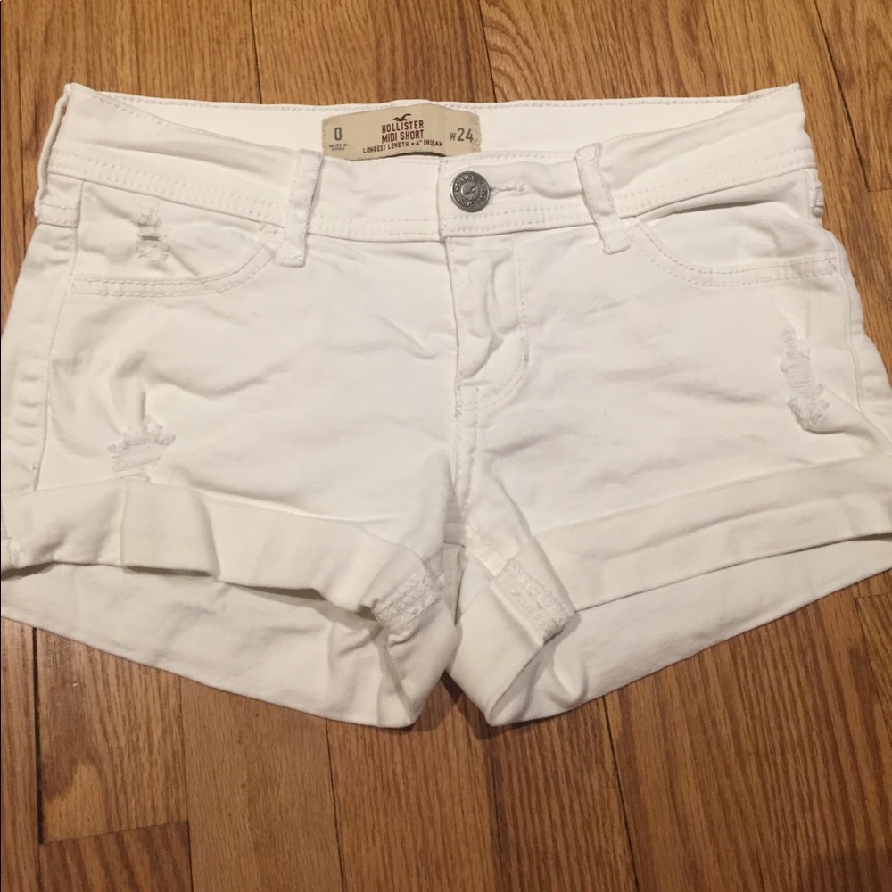 White Jean Shorts