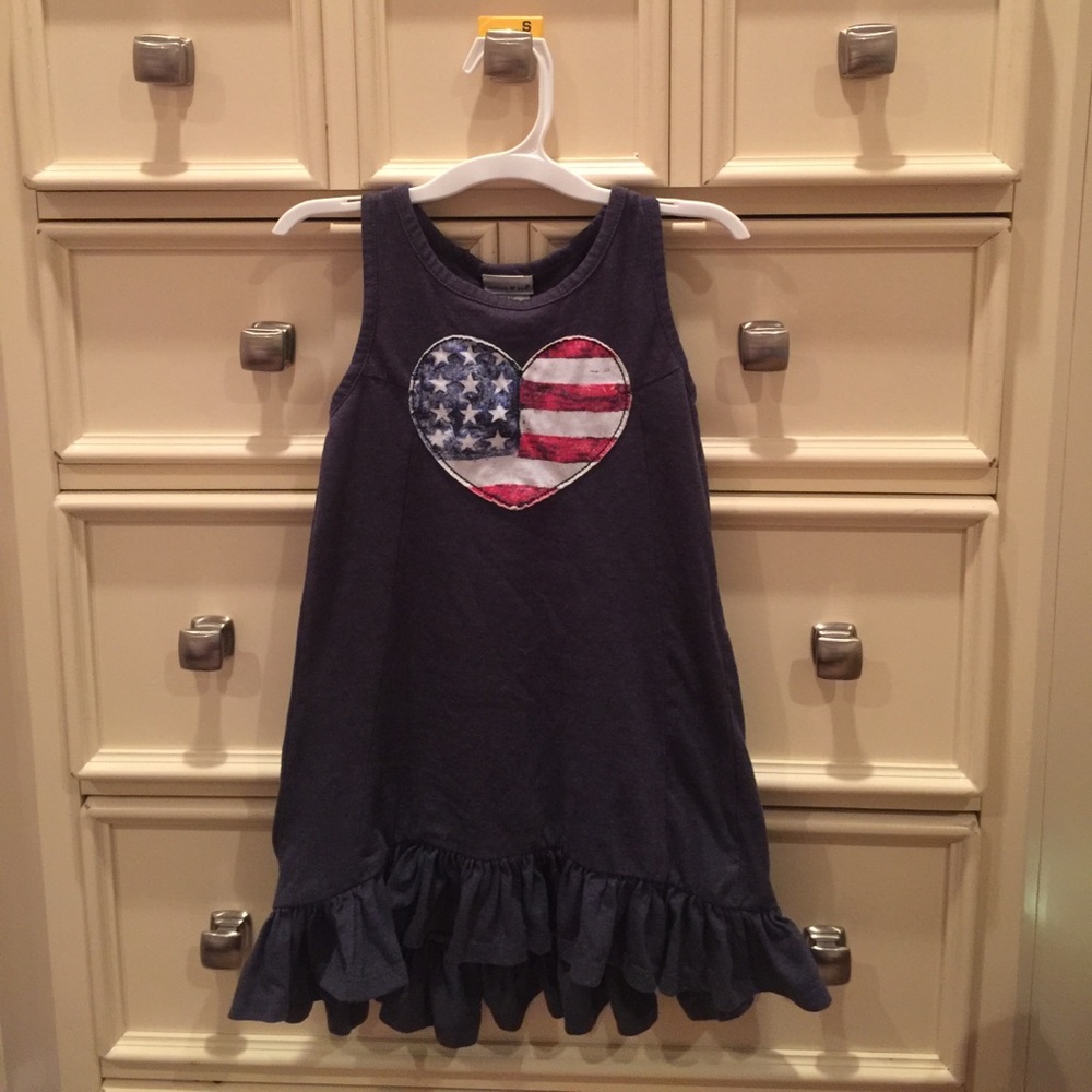 Blue flag heart dress.  Fourth of July dress