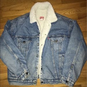 Levi's Vintage Denim Sherpa Jacket LARGE