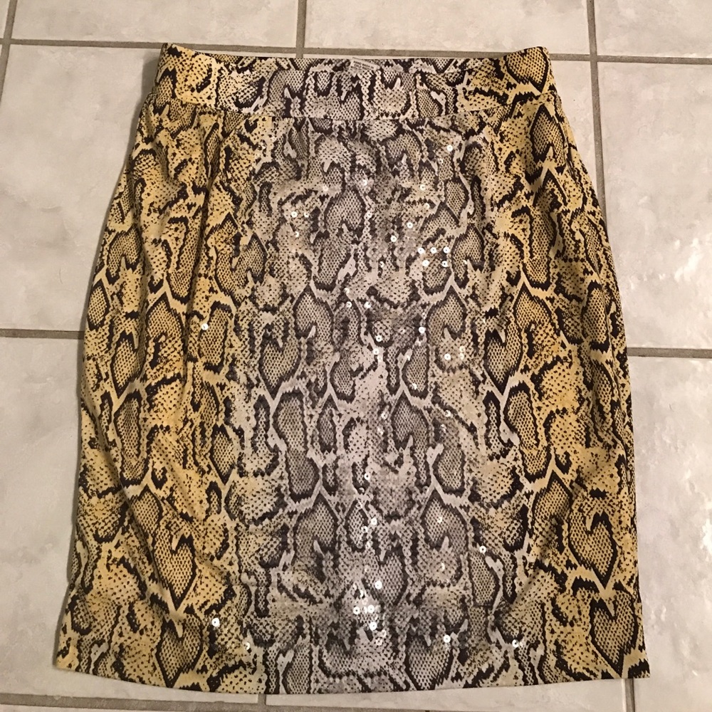 Snake Sequence Skirt. Like New! - image 1