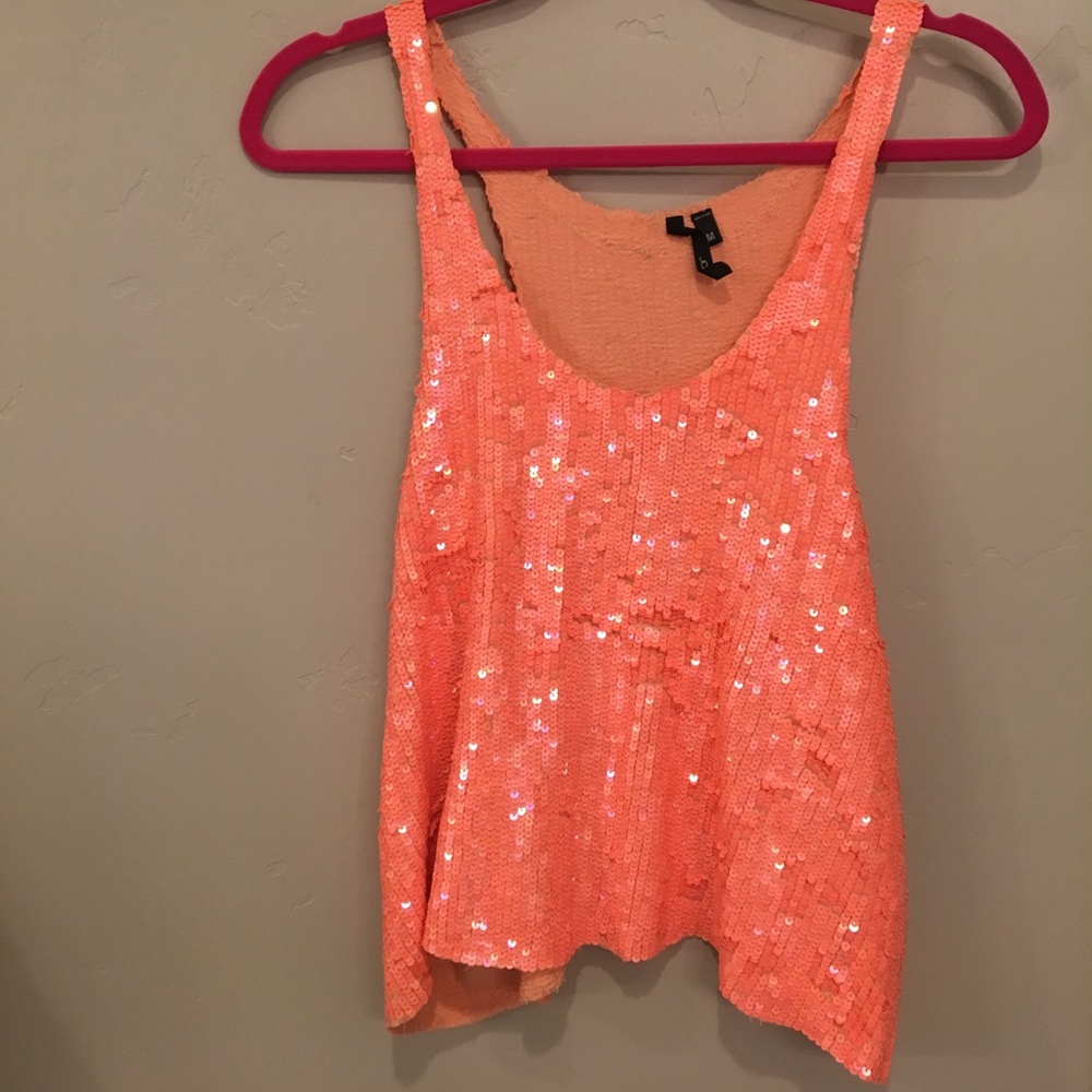 Sequin racerback tank