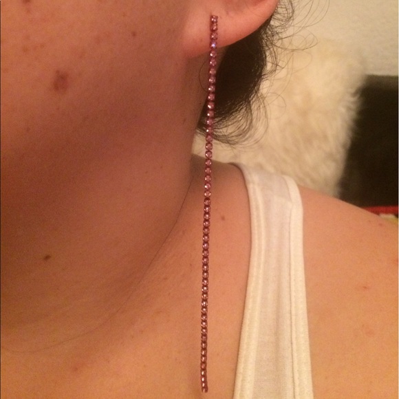 RHINESTONE STRAND EARRING SET OF TWO - Picture 4 of 7