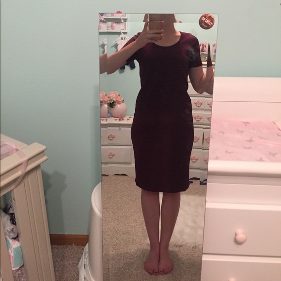 Maroon midi sweater dress - Picture 2 of 5