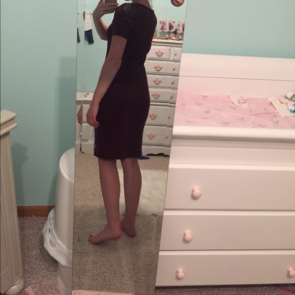 Maroon midi sweater dress - Picture 3 of 5