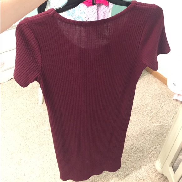 Maroon midi sweater dress - Picture 5 of 5