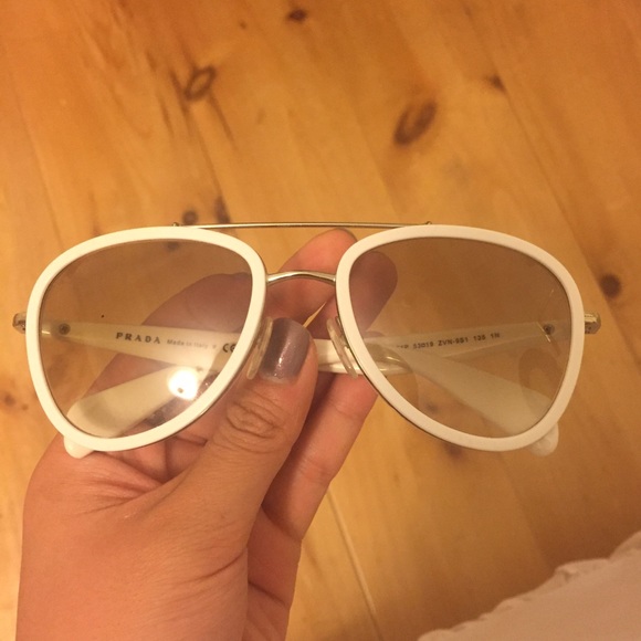 NWOT Prada White Aviator ZVN-9S1 RARE main image 4
