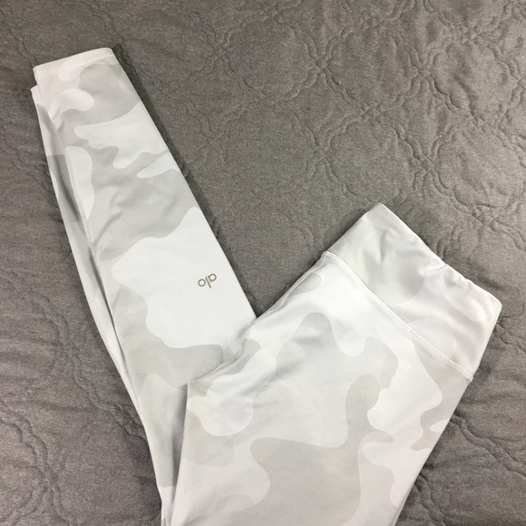 white camo yoga pants