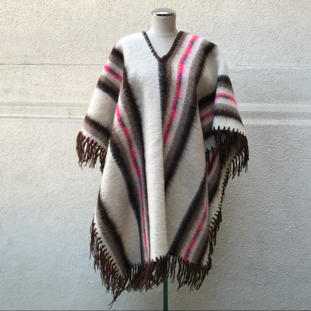 Vintage 70s Alpaca Poncho