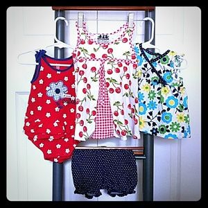 6 Month Onesie Dress & Bloomers Bundle of 3