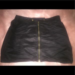 Black zippered skirt