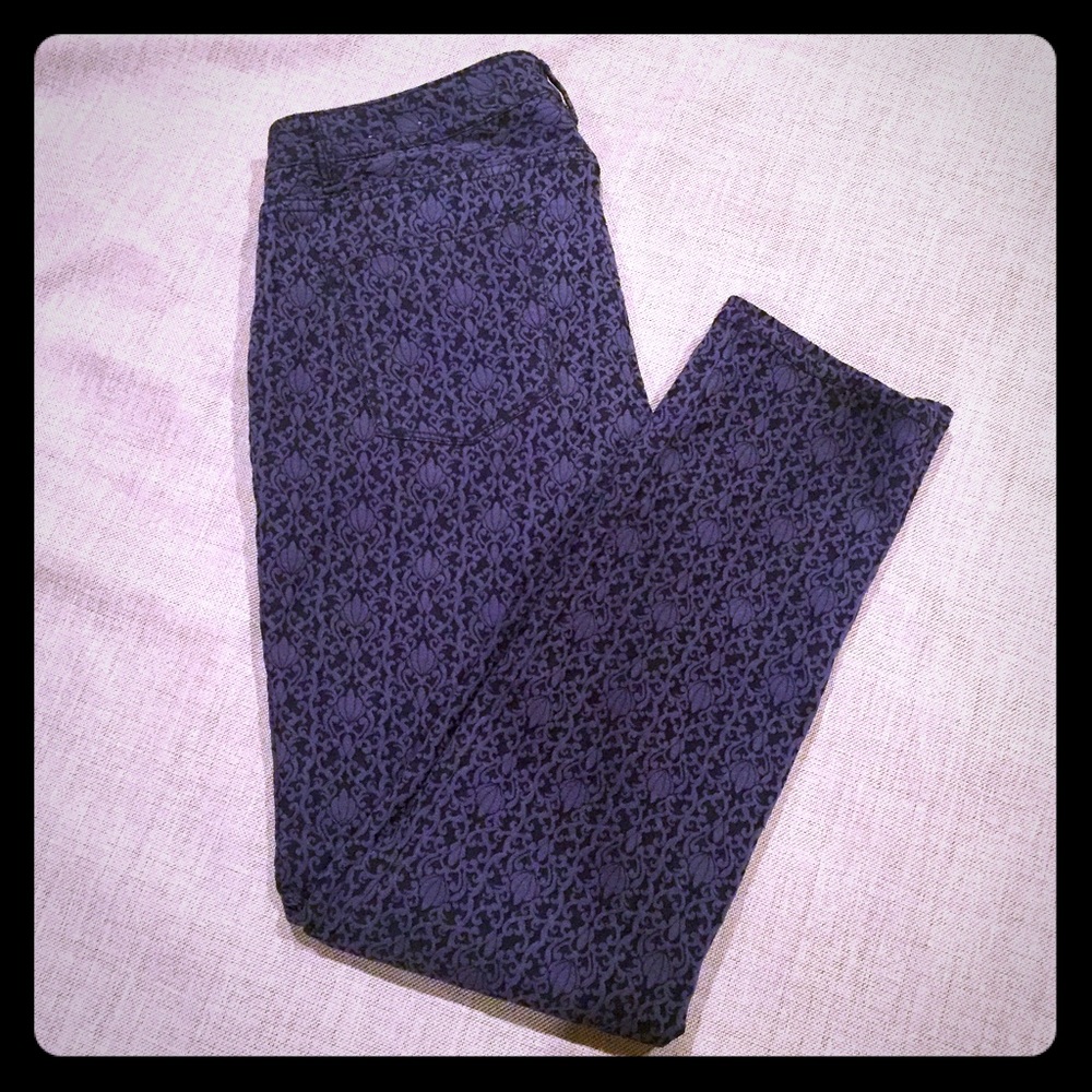 Indigo damask pattern jeans 👖