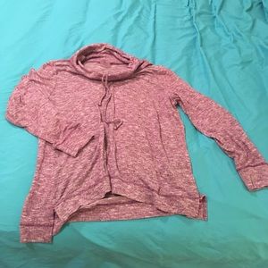 Cowl neck workout sweater