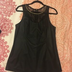 Black leather blouse