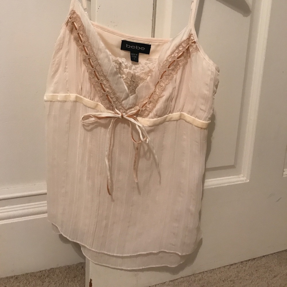 Bebe cream boho top! Worn once! Perfect for summer