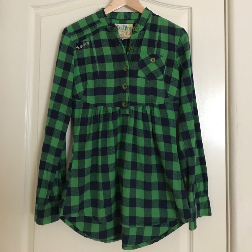 Billabong button up tunic, Sz S