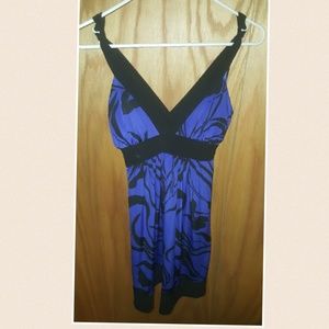 Black and Blue Tank Dress