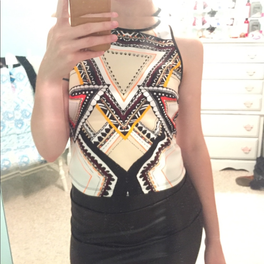 Mossimo Tribal Print High Rise blouse