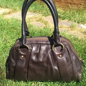 Banana Republic leather satchel purse