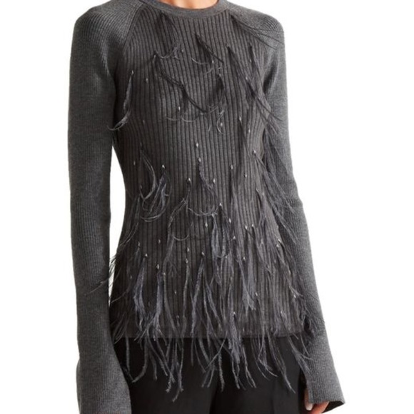 Jason Wu Fuzzy Feather Sweater - Picture 5 of 13