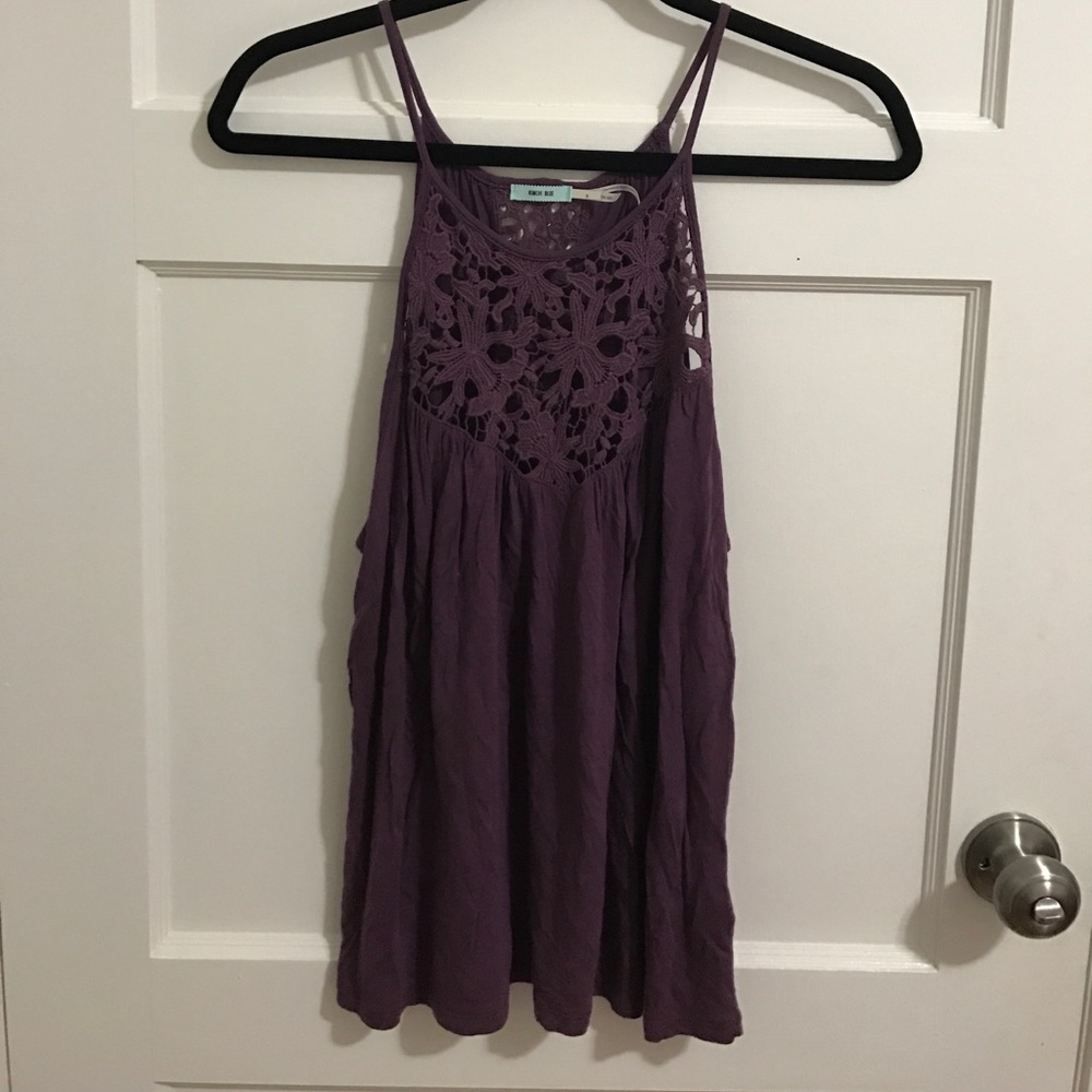 Purple Lace open back tank