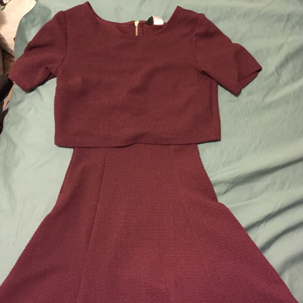 Burgundy H&M dress