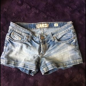 BKE Stella cut off jean shorts