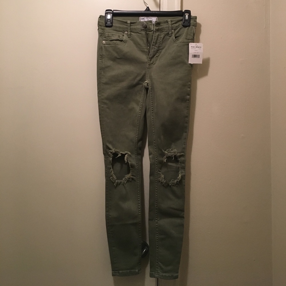 Free people army green jeans