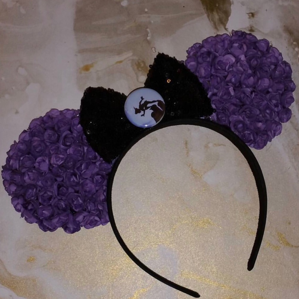 Purple Floral Peter Pan Disney Ears