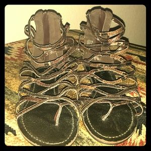 MIA snakeskin gladiator sandals