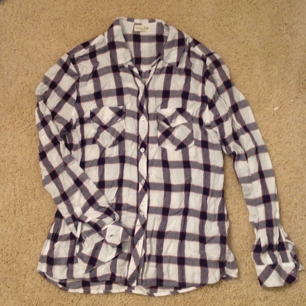 Plaid longs leaved shirt
