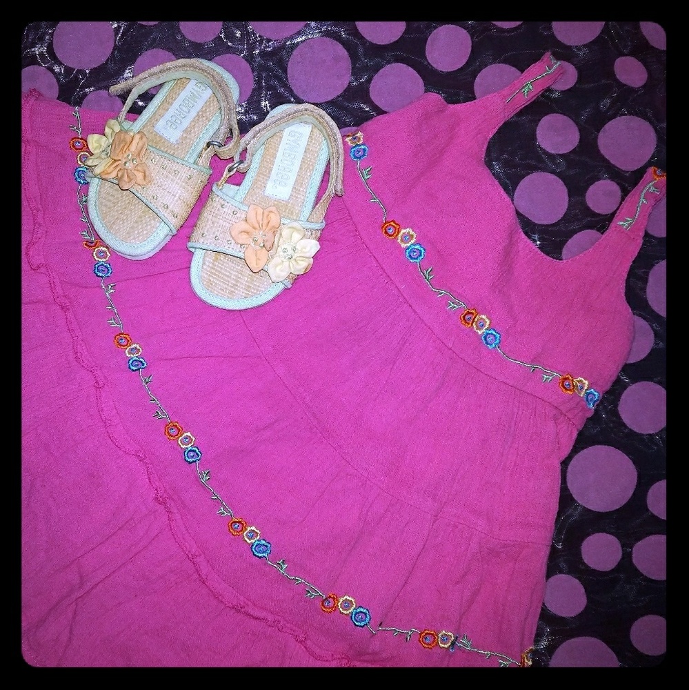 2T Toddler Girl Fuscia Tank Top Dress