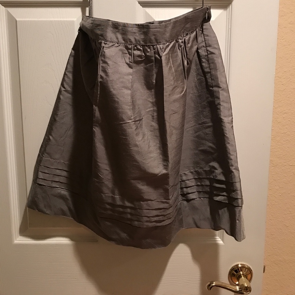 Grey silk skirt