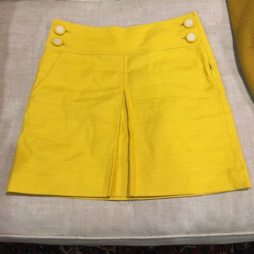 J.crew yellow sailor skirt size 2