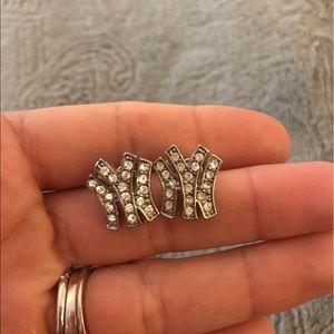 New York yankee earrings