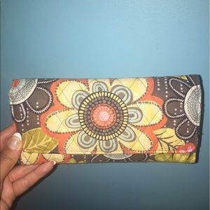Vera Bradley trifold wallet- Flower shower