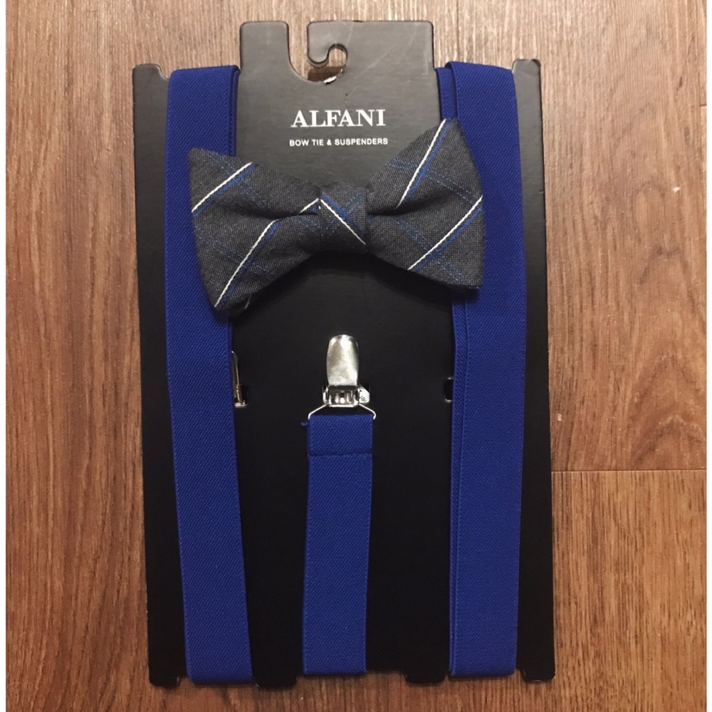 Alfani Bow Tie and Suspenders Set