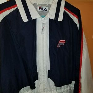 Fila spell out jacket, front and back