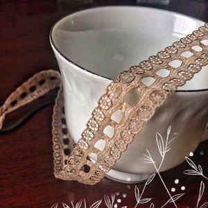 Light Tan Lace Headband