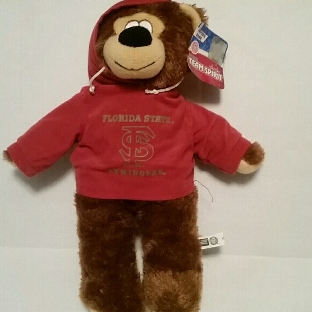 Florida State Seminole bear with hoodie, w/tags