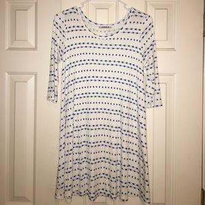 Small white and blue flowy dress