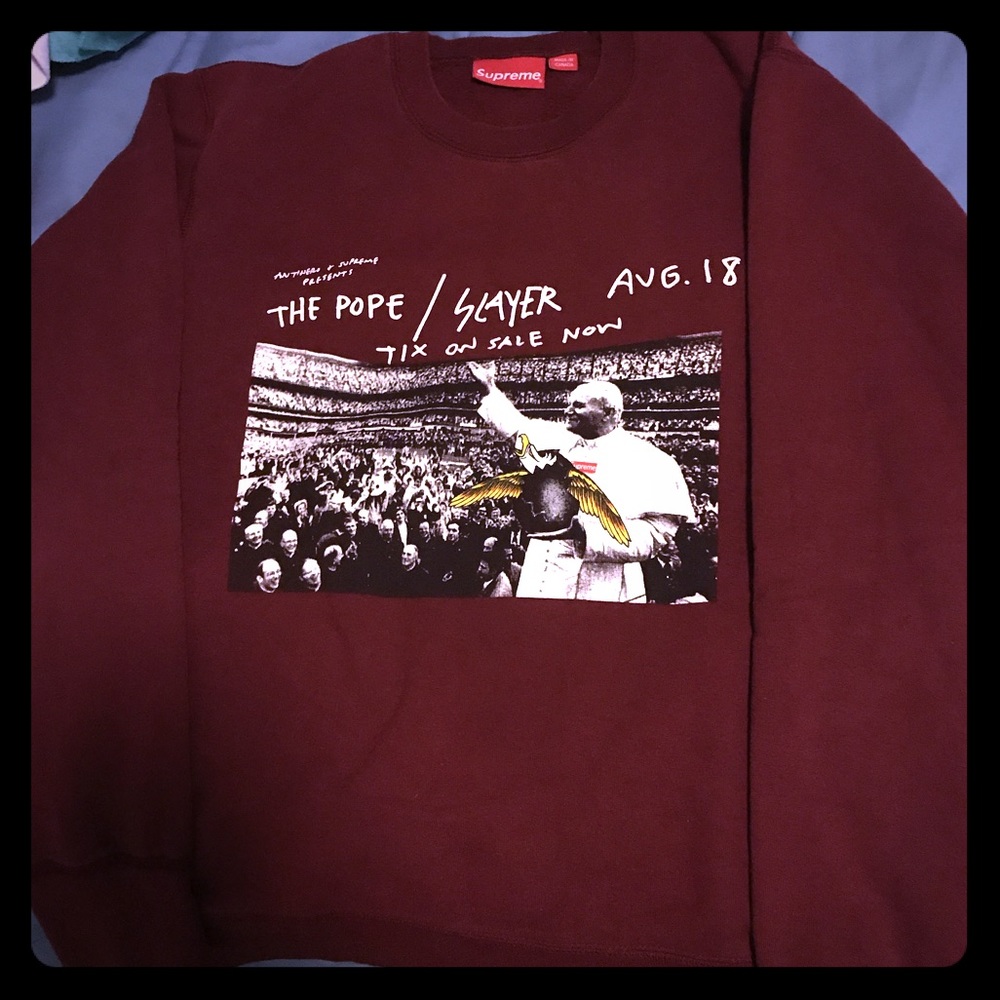 Supreme/antihero crewneck size medium