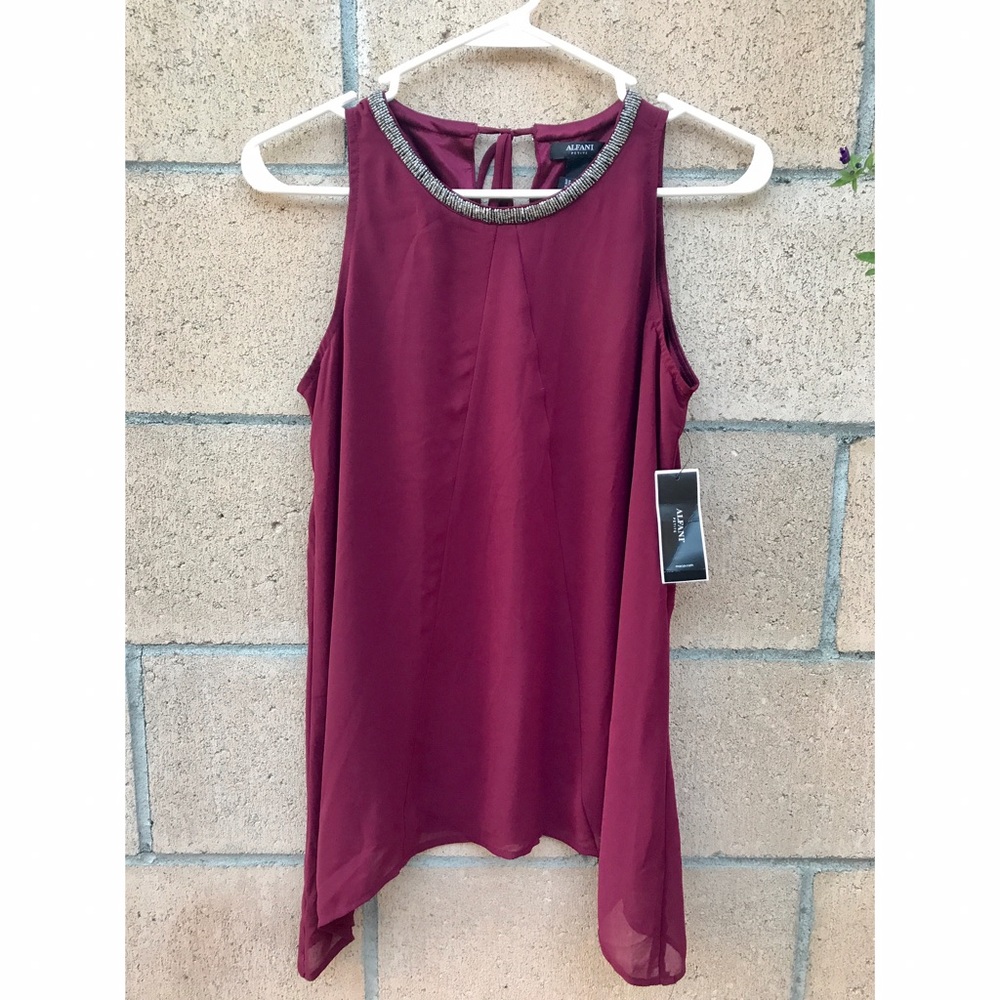 Dressy burgundy Alfani top
