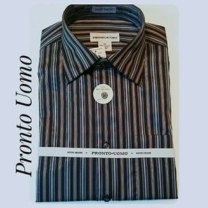 Pronto Uomo Shirts - Men's NWT'S Pronto Uomo Long-Sleeve Shirt Size Med Pronto Uomo Shirts - Men's NWT'S Pronto Uomo Long-Sleeve Shirt Size Med