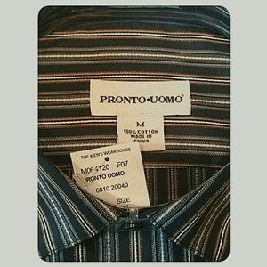 Pronto Uomo Shirts - Men's NWT'S Pronto Uomo Long-Sleeve Shirt Size Med Pronto Uomo Shirts - Men's NWT'S Pronto Uomo Long-Sleeve Shirt Size Med