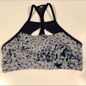 Lululemon navy and light blue razor back bra