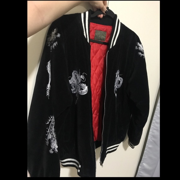 Vintage Other - Vintage japan baseball bomber black suede jacket