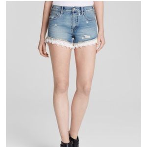 Free People Lacey Denim Cutoff Shorts size 26