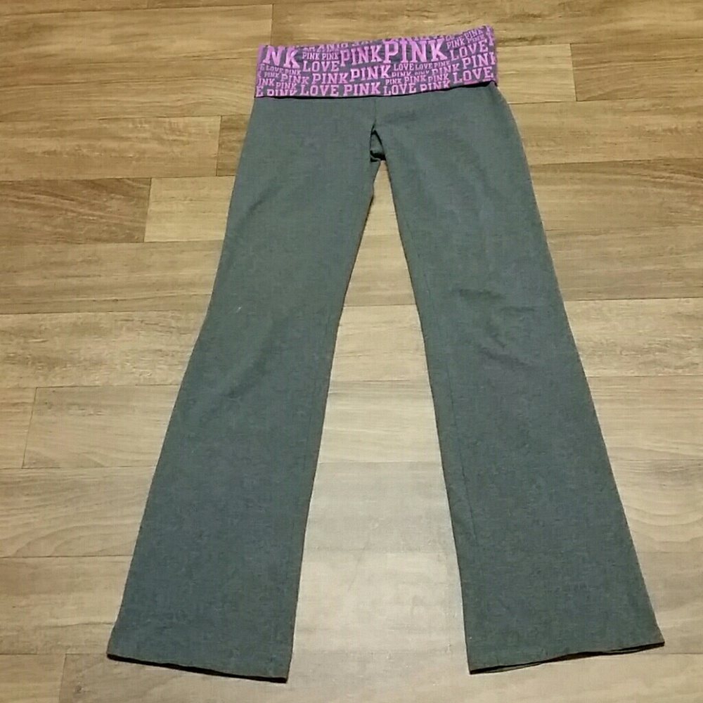 PINK Victoria's Secret Gray & Purple Yoga Pants