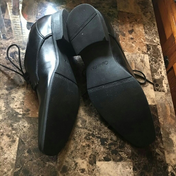 CALVIN KLEIN Brodie Burnished Dress Shoe Black EUC