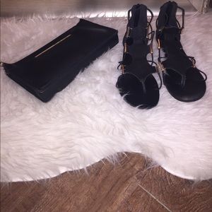 Black Aldo gladiator sandals